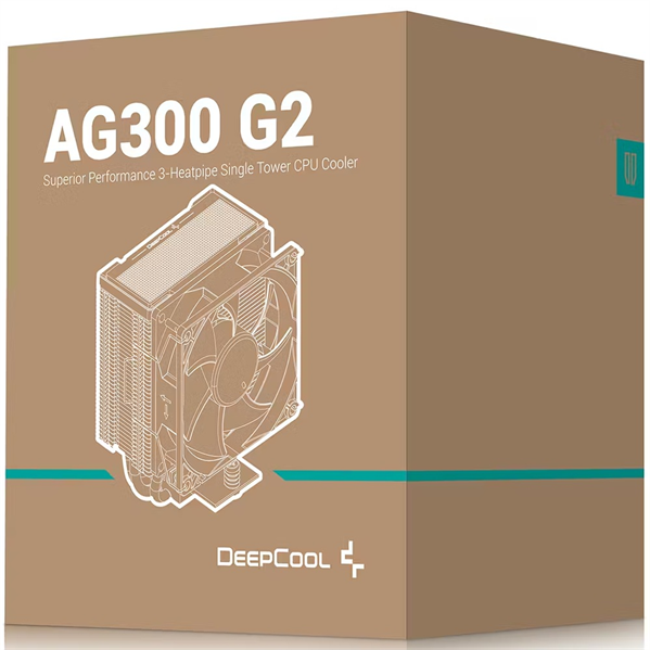 Кулер для процессора DEEPCOOL AG300 G2 LGA1851/1700/AM5/AM4 (36шт/кор, TDP 160Вт, PWM, Fan 92mm, 3 тепл. трубки прямого контакта) RET (R-AG300-BKAMMG2)