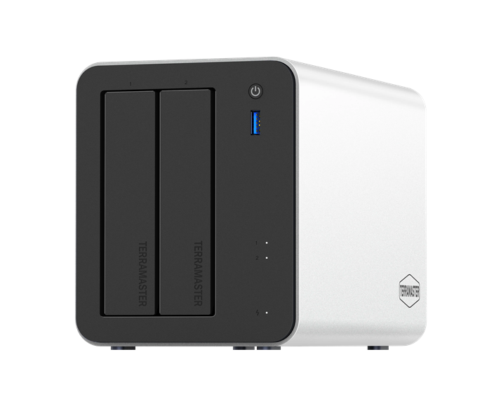 Система хранения данных TerraMaster F2-425 Plus tower NAS QC 3,4Ghz/8Gb(32)/TRAID,RAID0,1,10,5,6/up to 2 HDD SATA(3,5'/2,5')/3xM.2 2280 NVMe/3xUSB 10Gb(Type A) 1xUSB 10Gb(Type-C)/HDMI/2x5GbE RJ-45/1xPS/1YW(repl. F2-424)