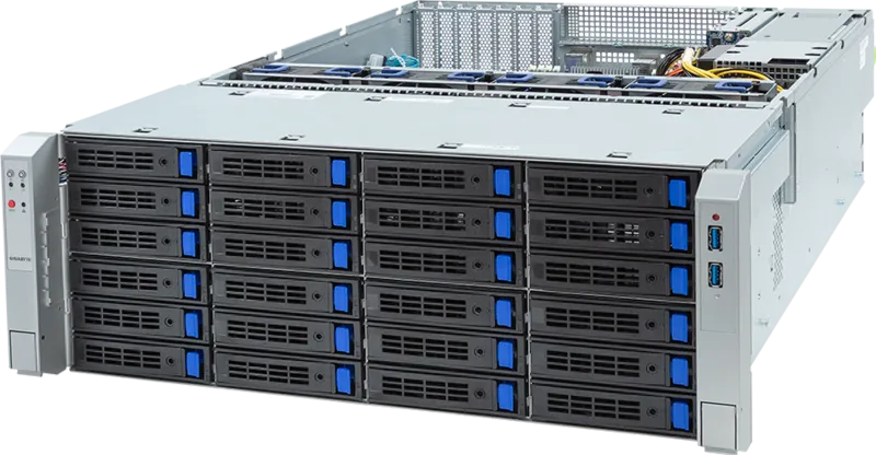 Шасси серверное Gigabyte Server Platform S453-S70 4U 2 x LGA4677 up 270W, 16 x DDR5 , 36 x 3.5'' SATA/SAS HotSwap, 2 x M.2 22110, 6 x PCI-e LP x16, 2 x 10GbE LAN + 2 x 1GbE, AST2600, R1600W