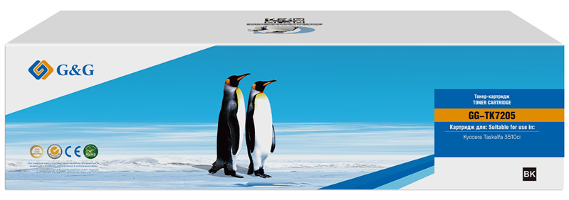 Тонер-картридж G&G toner-cartridge для Kyocera TASKalfa 3510ci с чипом 35 000 стр. TK-7205 1T02NL0NL0 гарантия 36 мес.распродажа остатков