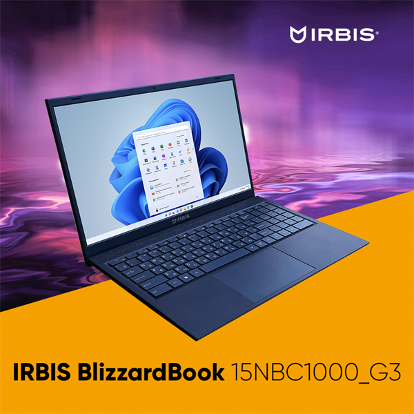 IRBIS Blizzard 15NBC1000 15.6" notebook,CPU:R3-3200U, 15.6"LCD 1920*1080 IPS , 16GB sodimm +512GB SSD, AC wifi, Front camera: 2MP, 5000mha battery, A METAL with chamfer, WIN Pro