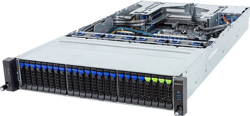 Шасси серверное Gigabyte Server Platform R283-S92 / 2U / 2xIntel (Gen 4/5) / 2xHS / 32xDIMM / 4xSFF NVMe/SATA/SAS + 20xSFF SATA/SAS + 2xSFF SATA/SAS / 2x1GbE / 2xOCP 3.0 / 6xFHHL + 2xLP / 2x2000W / Rails / 1Y