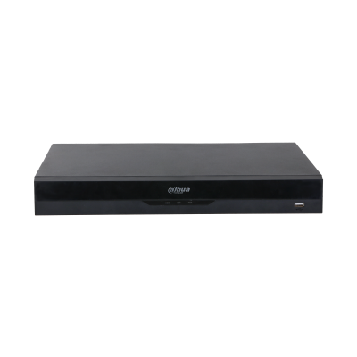 Видеорегистратор DAHUA 8-канальный IP-видеорегистратор 4K, H.265+ и ИИ Входящий поток до 384Мбит/с; сжатие: H.265+, H.265, H.264+, H.264, MJPEG; разрешение записи до 32Мп; накопители: 2 SATA III до 20Тбайт; воспроизве