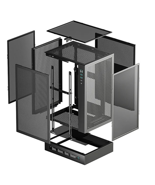корпус Deepcool CH170 DIGITAL без БП, черный, MINI-ITX (R-CH170-BKNPI0D-G-1)