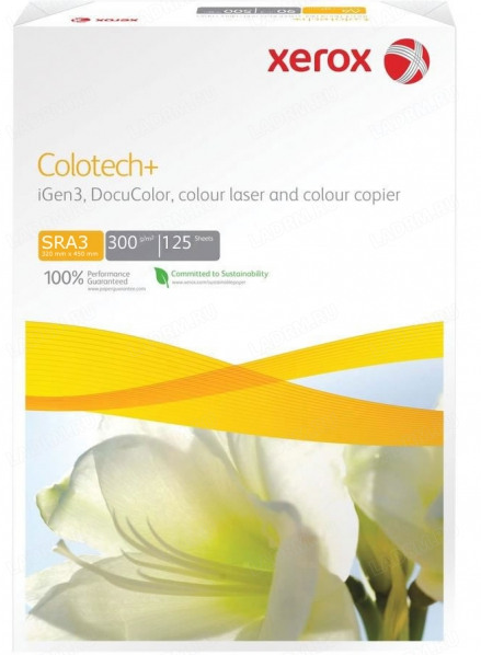 Бумага XEROX Colotech Plus 170CIE, 300г, SR A3, 125 листов (кратно 5 шт) (См. 003R97554)