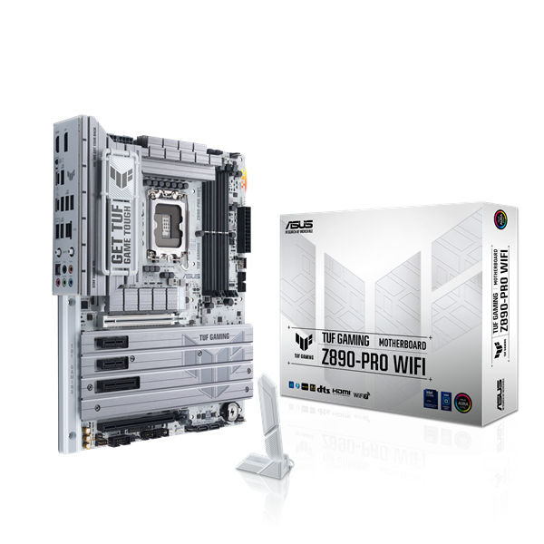 Материнская плата ASUS TUF GAMING Z890-PRO WIFI, LGA1851, Z890, 4*DDR5, 4*SATA, 4*M.2, 6*USB 3.2, 2*PCIx16, 1*PCIx4, 2*PCIx1, 2*Thunderbolt™ 4, HDMI+DP, ATX; 90MB1IR0-M0EAY0