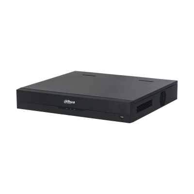 Видеорегистратор DAHUA 16-канальный IP-видеорегистратор 4K, H.265+ и ИИ Входящий поток до 256Мбит/с; сжатие: H.265+, H.265, H.264+, H.264, MJPEG; разрешение записи до 16Мп; накопители: 4 SATA III до 16Тбайт; воспроизв