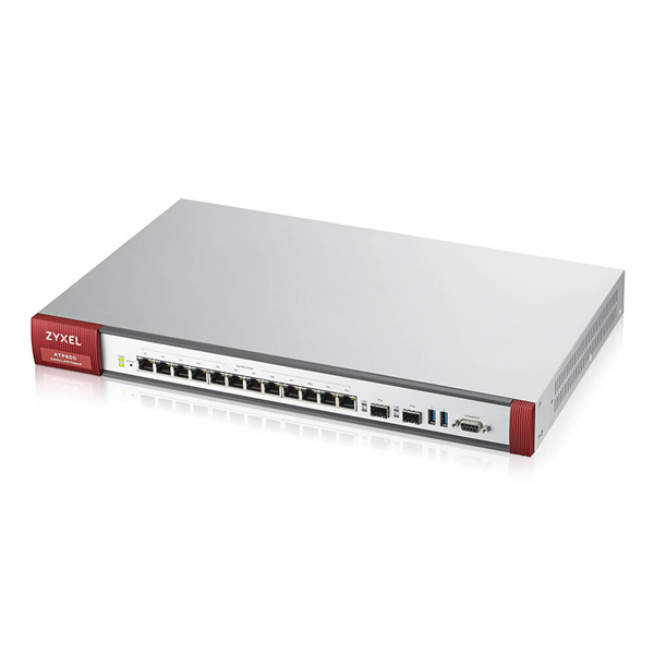 Межсетевой экран Межсетевой экран Zyxel ATP800, Rack, 12 конфигурируемых (LAN/WAN) портов GE, 2xSFP, 2xUSB3.0, AP Controller (8/520), Device HA Pro, NebulaFlex Pro, с подпиской Gold на 1 год (AS, AV, CF, IDP/DPI, Sand