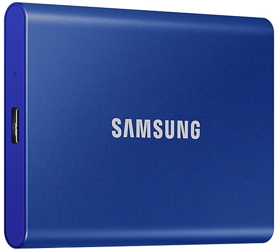 Тведотельный накопитель SSD Samsung T7 External 2Tb (2048GB) BLUE USB 3.2 (MU-PC2T0H/WW) 1year