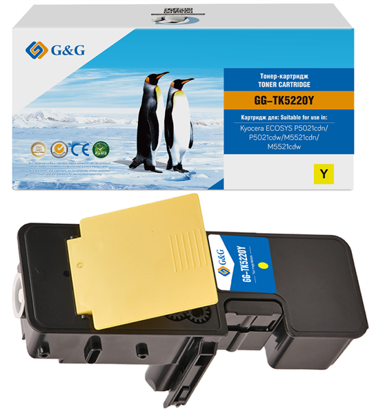 Тонер-картридж G&G GG-TK5220Y желтый (1200стр.) для Kyocera ECOSYS P5021cdn/P5021cdw/M5521cdn/M5521cdw