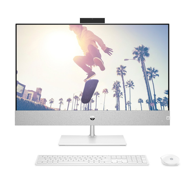 HP Pavilion I 27-ca1059ci NT 27" QHD(2560x1440) Core i7-12700T, 16GB DDR4 3200 (2x8GB), SSD 1Tb, GeForce GTX 1650 4GB, no DVD, Rus/Eng kbd&mouse wireless, 5MP Webcam, White,FreeDOS, 1Y Wty