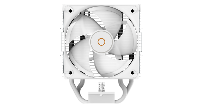 Кулер для процессора Ocypus Gamma A40 WH ARGB Digital, 100mm ARGB FAN, Top Display Panel, 4 HEAT PIPES, 4-PIN PWM, 600-2400 RPM, 29.5DBA, HYDRO BEARING, LGA115X/1200/1700/18XX, AM4/AM5