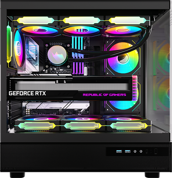 корпус Formula V Line Crystal Z8 Black, ATX, Left side Tempered Glass, Dual Front Panel with Tempered Glass & Mesh, TYPE-C*1, USB3.0*2