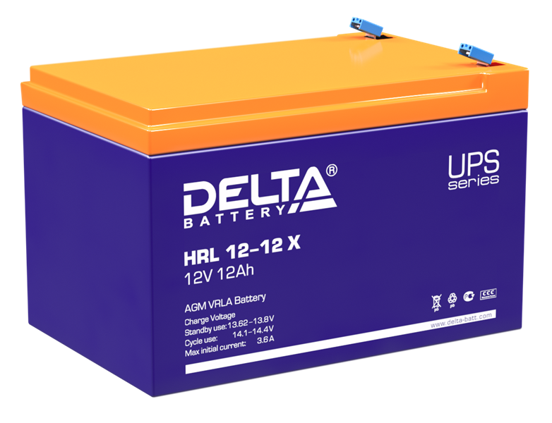 Аккумуляторная батарея Delta Аккумуляторная батарея для ИБП HRL 12-12 X (12V / 12Ah) (4614010610002)