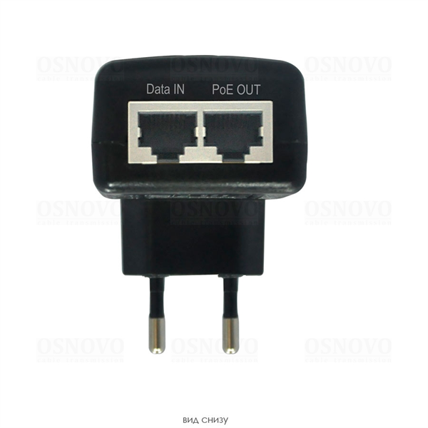 PoE-инжектор OSNOVO Midspan-1/151A PoE-инжектор Fast Ethernet на 1 порт. Совместим с оборудованием PoE IEEE 802.3af. Мощность PoE на порт - до 15.4W. Напряжение PoE - 50V(конт. 4,5(+); 7,8(-)). Порты: вх. - 1 x RJ