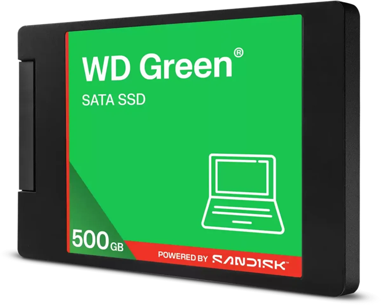 Твердотельный накопитель Western Digital Green SSD 2,5” SATA 500Gb, WDS500G5G0A, 1 year
