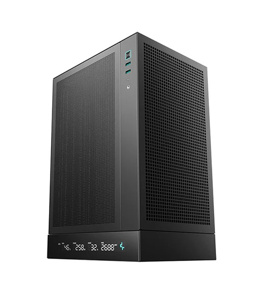 корпус Deepcool CH170 DIGITAL без БП, черный, MINI-ITX (R-CH170-BKNPI0D-G-1)