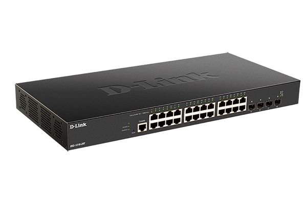 Коммутатор D-Link PROJ Настраиваемый L2+ коммутатор, 24x10GBase-T, 4x25GBase-X SFP28, CLI, консольный порт RJ-45