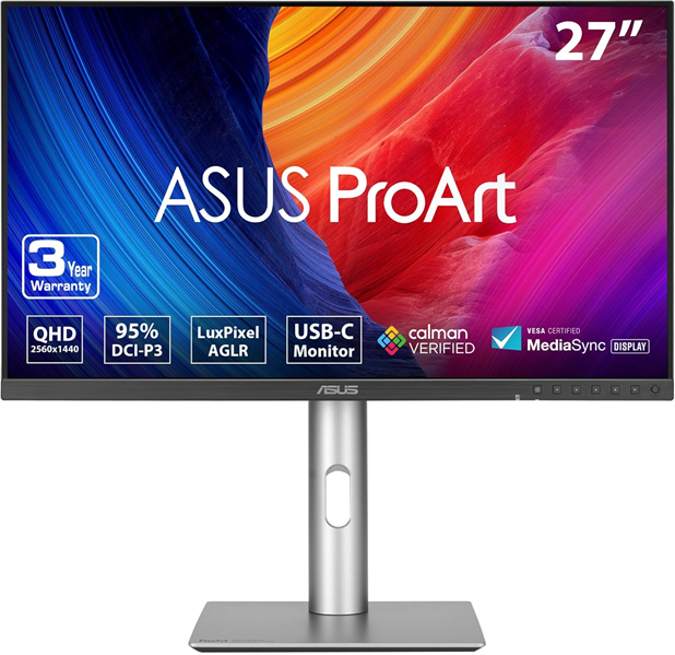 ASUS ProArt PA278CFRV 27" IPS 2560x1440 5ms 100Hz 350 cd DP*2 HDMI Black/Silver