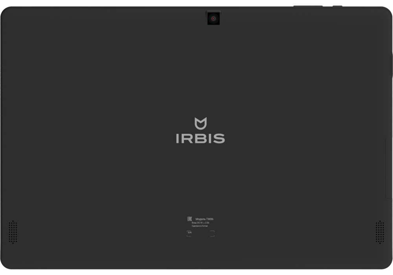 IRBIS TW86X, 10,1" (1280х800IPS), Intel Z3735F, 4x1.8Ghz (QuadCore), 2048MB, 32GB, cam 0.3+2.0MPx, Wi-Fi, microUSB, MicroSD, jack 3.5, 5000 mAh, soft keyboard, black, Win10Home