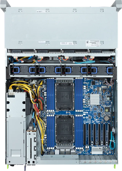 Шасси серверное Gigabyte Server Platform S453-S70 4U 2 x LGA4677 up 270W, 16 x DDR5 , 36 x 3.5'' SATA/SAS HotSwap, 2 x M.2 22110, 6 x PCI-e LP x16, 2 x 10GbE LAN + 2 x 1GbE, AST2600, R1600W
