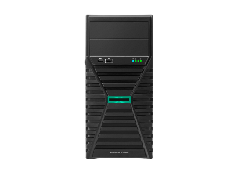Сервер ProLiant ML30 Gen11 E-2414 4U Tower 4LFF NHP/Xeon4C 2.6GHz 8MB/32GB-U-4800/VROC SATA/2x1TB SATA BC LFF HDD/4x1Gb/1xFan/350W Plat/iLO6