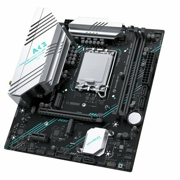 Материнская плата MAXSUN MS-B760M Gaming WIFI ACE, LGA1700, B760, 2*DDR5, 3*SATA3, 2*M.2, 4*USB 3.2, 2*USB 2.0, 1*PCIEx16, 1*PCIEx1, VGA+HDMI, mATX