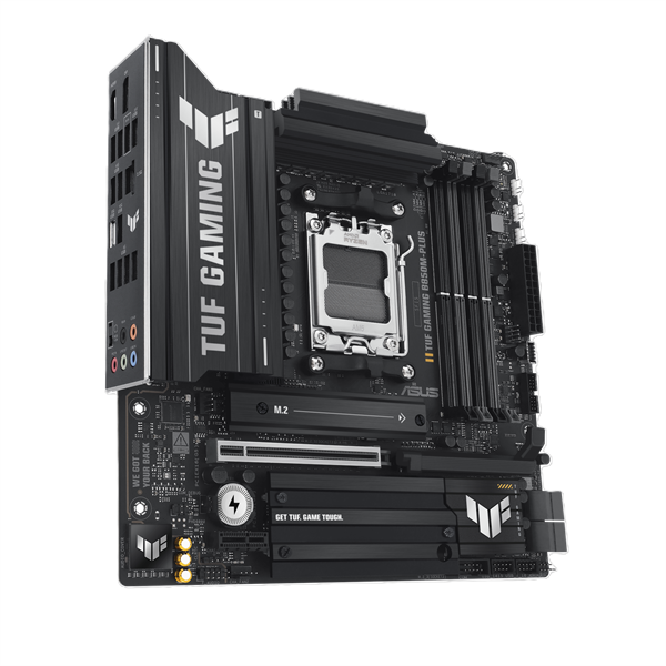 Материнская плата ASUS TUF GAMING B850M-PLUS, AM5, B850, 4*DDR5, 4*SATA, 3*M.2, 7*USB 3.2, 4*USB 2.0, Type-C, 2*PCIx16, 1*PCIx1, DP+HDMI, mATX; 90MB1IX0-M0EAY0