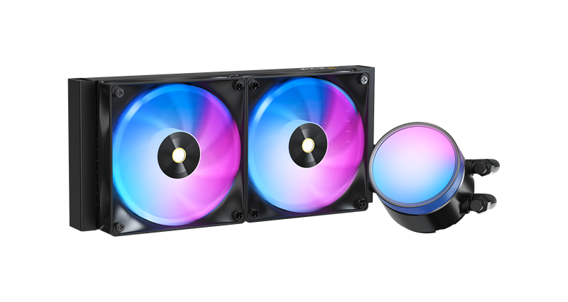 Система водяного охлаждения Ocypus Delta L24 BK ARGB V2, 240mm, ARGB Pump,2x120mm ARGB fans, LGA115X/1200/1700/18XX, AM4/AM5