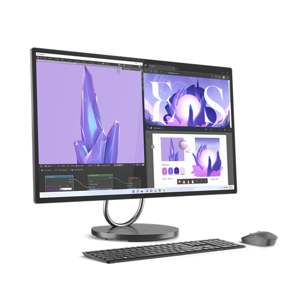 Lenovo Yoga AIO 9 32IRH8 31.5" UHD (3840x2160) IPS 495N, i9-13900H, 32GB LPDDR5-5600, 1TB SSD M.2, NVIDIA RTX 4050 6GB, WiFi 6E, BT5.3, 0.5MP+IR Cam, Wireless KB&Mouse, NoOS, Storm Grey, 1Y