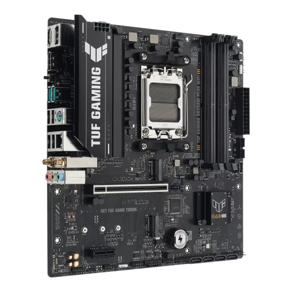 Материнская плата ASUS TUF GAMING A620AM-PLUS WIFI, AM5, A620A, 4*DDR5, 4*SATA, 2*M.2, 2*USB 3.2, 4*USB 2.0, 1*PCIx16, 1*PCIx1, 2*DP+HDMI, mATX; 90MB1MZ0-M0EAY0