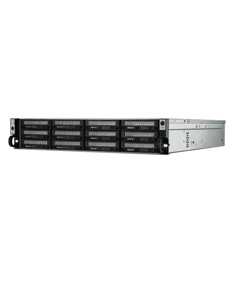 Система хранения данных TerraMaster U12-500 Plus 2U 10C 1,7(4,7)GhzCPU/16Gb(64)/RAID0,1,10,5,6,JBOD/up to 12 HS SATA(3,5'/2,5')/2xM.2 2280 NVMe/ 1xPCIe/3xUSB3.2 1xUSB Type-c/HDMI/2x10GbE RJ-45/iSCSI/2xPS/1YW/no rails