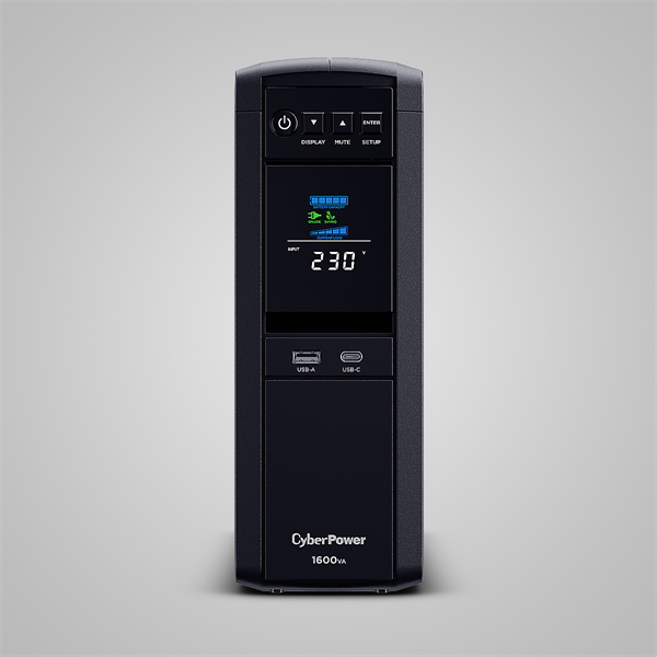 Источник бесперебойного питания Cyberpower CP1600EPFCLCD Line-Interactive 1600VA/1000W USB/RS-232/RJ11/45 (6 EURO)(замена CP1500EPFCLCD) (следы намокания)