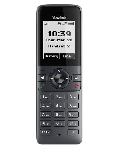 телефон YEALINK W71P (база W70B+трубка W71H) до 10 SIP-аккаунтов, до 10 трубок на базу, до 20 вызовов, шт