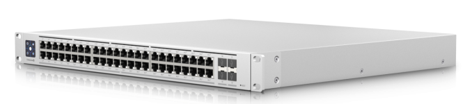 Коммутатор Ubiquiti Switch Enterprise 48 PoE Layer 3, PoE switch with (48) 2.5GbE, 802.3at PoE+ RJ45 ports and (4) 10G SFP+ ports.
