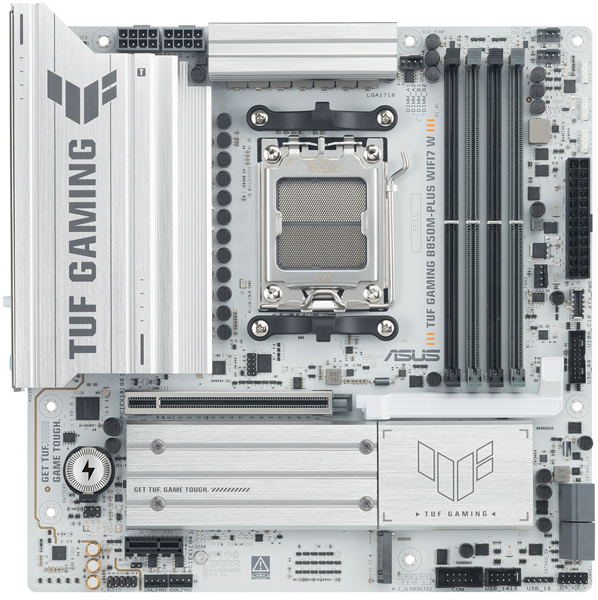 Материнская плата ASUS TUF GAMING B850M-PLUS WIFI7 WI, AM5, B850, 4*DDR5, 4*SATA, 3*M.2, 7*USB 3.2, 4*USB 2.0, Type-C, 1*PCIx16, 1*PCIx1, DP+HDMI, mATX; 90MB1MD0-M0EAY0