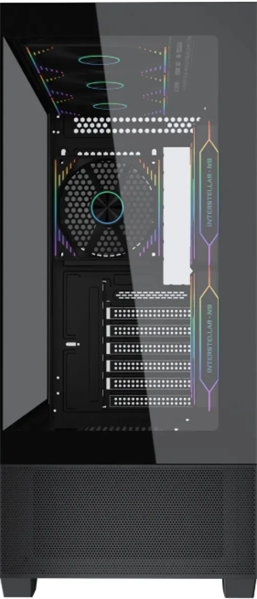 корпус Accord ACC-EL1B TG black w/o PSU ATX 2xUSB2.0 1xUSB3.1 audio bott PSU