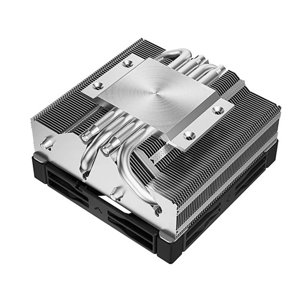 Кулер для процессора DEEPCOOL AN400 LGA1700/1200/115X/AM5/AM4 низкопрофильный 52,5 mm (27шт/кор, TDP 150W, PWM, Fan 120mm, 4 тепл. Трубок, Copper Base, White LED, черный) RET (R-AN400-BKNNMN-G)