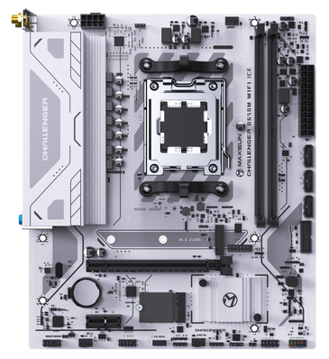 Материнская плата MAXSUN MS-Challenger B650M WIFI ICE V2, AM5, B650, 2*DDR5, 3*SATA 3.0, M.2, USB 3.2, USB 2.0, 1*PCIE 16, 1*PCIE 1, HDMI+DP, mATX
