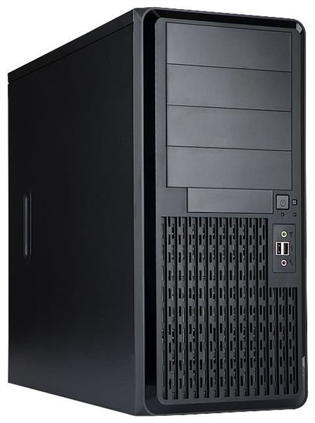Корпус серверный Midi Tower InWin PE689 Black USB3.0*2+A(HD)+fron fan 120mm*1+rear fan 120mm*1+ 2*2SATA+1*1SATA+Intrusion Switch/ holes for SL20” ATX RACKMOUNT*(без блока питания)