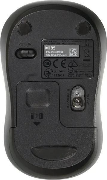 Мышь Logitech Wireless Mouse M185, Swift Grey, CN, [910-002238/910-002252]