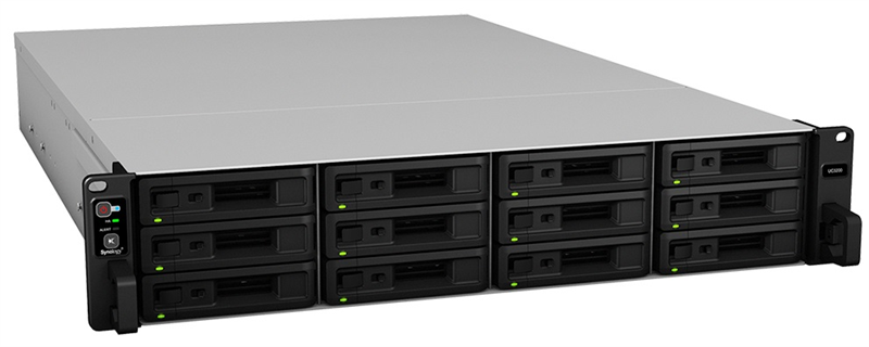 Система хранения данных Synology Rack 2U ISCSI Unified DualCont Array (QC2,4GhzCPU/8Gbupto64/2x1GbE+1x10GbE(+1xExpSlot) per controller)(upto12 2,5"/3,5"SASupto36with 2xRXD1219SAS),RAIDBasic,JBOD,0,1,5,10,F1/2xRPS/norail/1YW