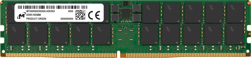Оперативная память Micron DDR5 RDIMM 128GB 2Rx4 5600 MHz ECC Registered MTC40F2047S1RC56BB1, 1 year, OEM