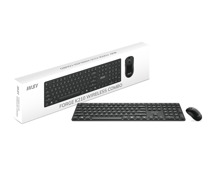 Клавиатура и мышь Keyboard and Mouse MSI FORGE K210 Combo, Wireless, Black