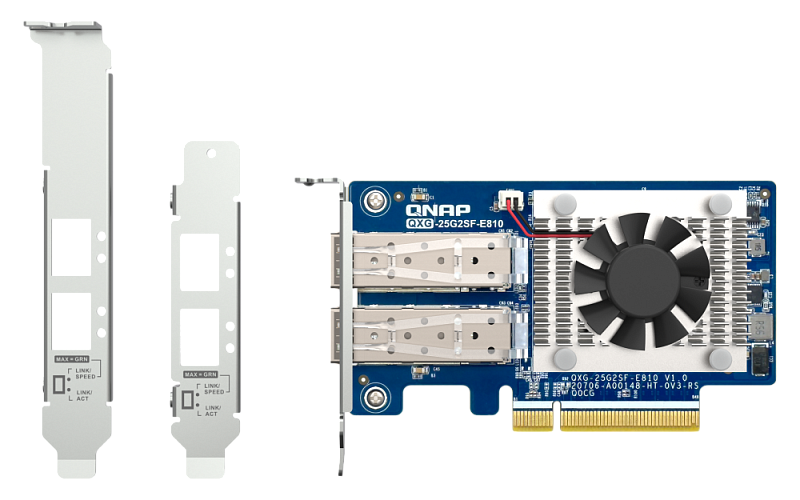 Сетевая карта QNAP Expansion Card QXG-25G2SF-E810 PCIe Gen4 x8, 2x25GbE(SFP28)