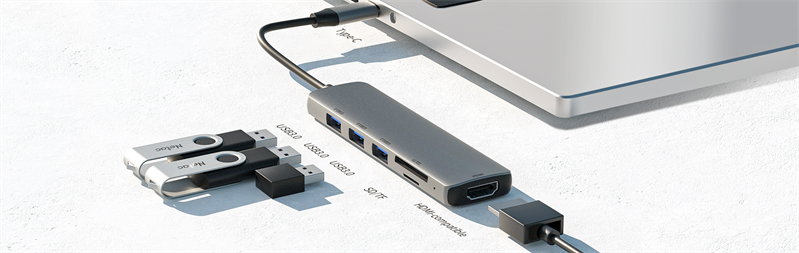 USB-концентратор Netac Hub WF14, Type-C to USB3.0*3+HDMI+mSD/SD 2.0 (repl. NT08WF14-30GR)