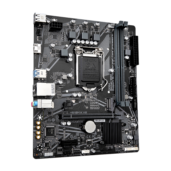 Материнская плата GIGABYTE H510M K V2 2.0, LGA1200, Q470, 2*DDR4, 2*SATA, 1*M.2, 2*USB 3.2, 4*USB 2.0, 1*PCIx16, 1*PCIx1, HDMI, mATX