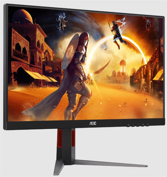 Монитор 27" AOC Gaming 2560x1440 WLED 16:9 IPS 450cd, 1000:1, 80M:1, 1ms, 178°/178°, HDMI, DP, 200Hz, Tilt, Height, Swivel, Pivot, VESA, Internal, Black/Red, 3y
