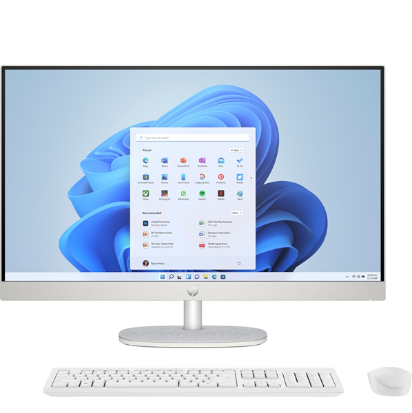 HP 27-cr0021ci NT 27" FHD(1920x1080) Core i7-1355U, 16GB DDR4 3200 (2x8GB), SSD 512Gb, Intel Internal Graphics, noDVD, kbd(rus)&mouse wireless, HD Webcam, Shell White, FreeDos, 1Y Wty
