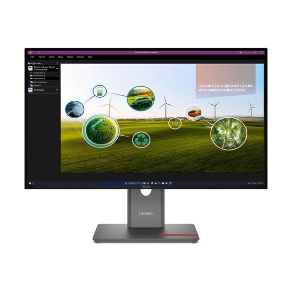 Монитор Lenovo ThinkVision P27Q-40 27" 16:9 QHD (2560x1440) IPS, 120Hz, 350N, 1xHDMI 2.1 TMDS, 1xDP 1.4, 1xDP 1.4 Out, 3xUSB-A (USB 5Gbps), 1xUSB-C (USB 5Gbps, PD 15W), 1xUSB-B (USB 5Gbps), LTPS, 1Y
